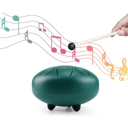 Tambour à langue en acier de 6 pouces, 8 notes, instrument de percussion portable avec maillets de tambour pour vert