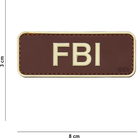 101 Inc Embleem 3D Pvc Fbi Bruin  17044