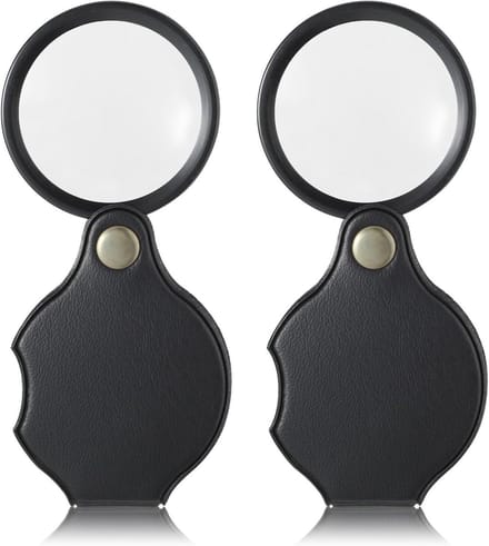 Mini Vergrootglas 10X - 2 stuks, Draagbare Pocket Vergrootglas - Ideaal voor Lezen en Knutselen