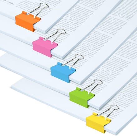 19mm Paper Clips in Assorted Colors - Pack of 10