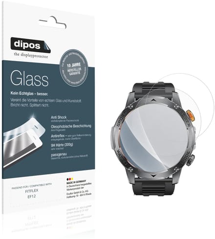 dipos – 2x Matte Pantserfolie geschikt voor FITFLEX EF12 | 9H Screenprotector