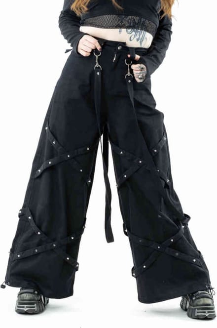 Heartless - Elsu Wijde broek - 32/32 inch - Zwart