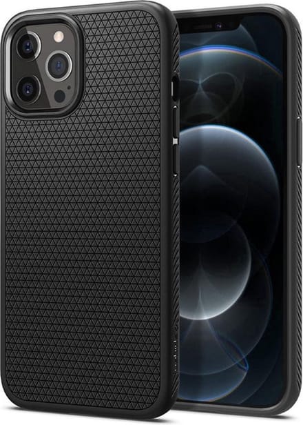 Spigen Liquid Air Apple iPhone 12 / 12 Pro Flexibel Hoesje Mat Zwart