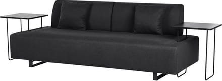 SOKNA - Driezitsbank - Zwart - Polyester