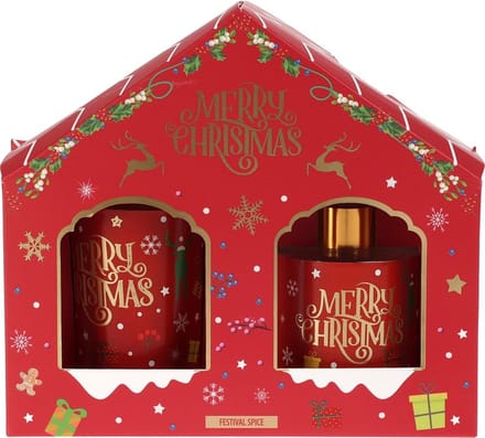 giftset - kaars - geurverspreider - kerst - geurkaars - geurstokjes