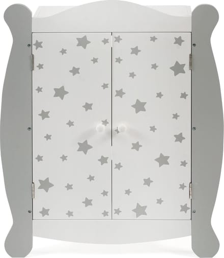 Bayer Chic 2000 - Poppen Kledingkastje - Grey Stars