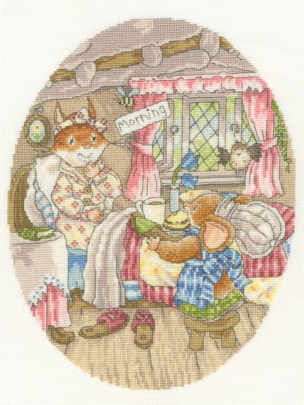 Bothy Threads Simon Taylor-Kielty Breakfast In Bed borduren (pakket) XBR5