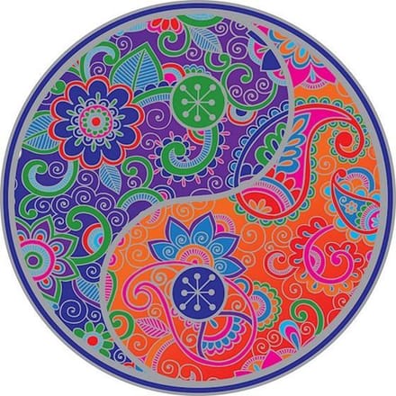 Sunseal sticker Yin Yang Mandala - 13.5cm