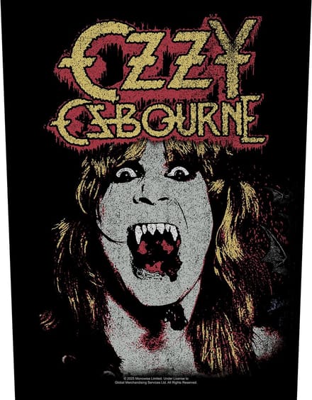 Ozzy Osbourne - Fangs Rugpatch - Zwart