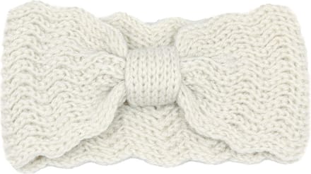 Ecru gebreide haarband met strik - acryl hoofdband - winteraccessoires dames - one size - STUDIO Ivana