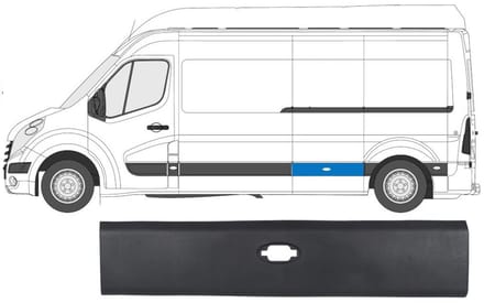 Zijlijst sierlijst voor Renault Master 2010- / Links