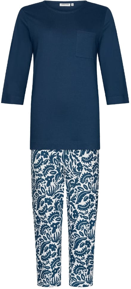 Pastunette - Blue Bloom - Pyjama - Bio Katoen - Blauw - Maat 44
