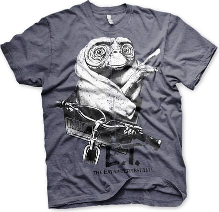 E.T. Biking Distressed T-shirt Navy-Heather