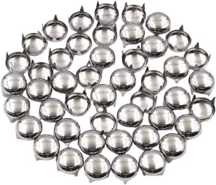 80 Kleding studs rond- 10 mm- zilverkleur - Charme Bijoux