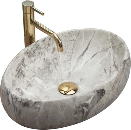 Rea Linda Stone Opzetwastafel Steen Imitatie 48,5x34 cm