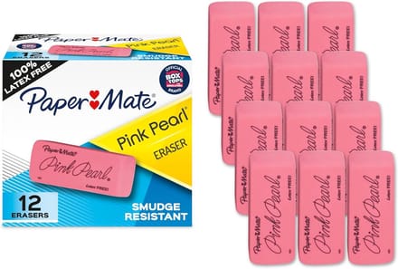 Grote Roze Gummen Set 12 Stuks - Vlekkeloos Wissen