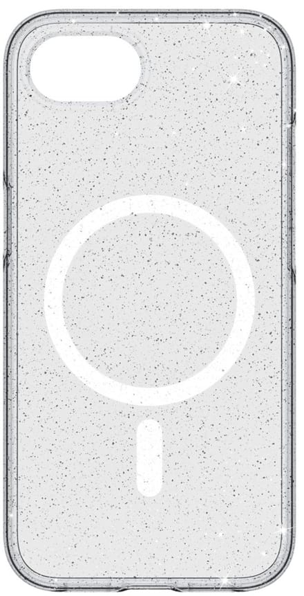 White diamonds hoesje geschikt voor Iphone 16e - Glitter cover - met Magsafe - Transparant