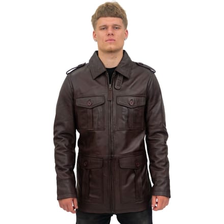 Heren leren parka safarijas-Mesa Verde