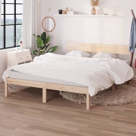 vidaXL - Bedframe - massief - hout - 120x190 - cm