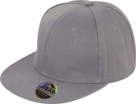 Result Bronx Original Flat Peak Snapback Cap RH83 - Heather Grey - One size