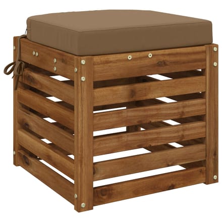 vidaXL - 1-delig - zitkussen - SOEST - 100% - Polyester - Taupe - 45 - x - 45 - x - 7 - cm