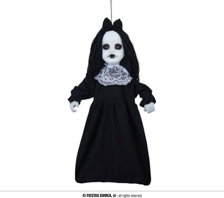 Halloween Ophang Decoratie  Pop 75 cm met lichtgevende ogen