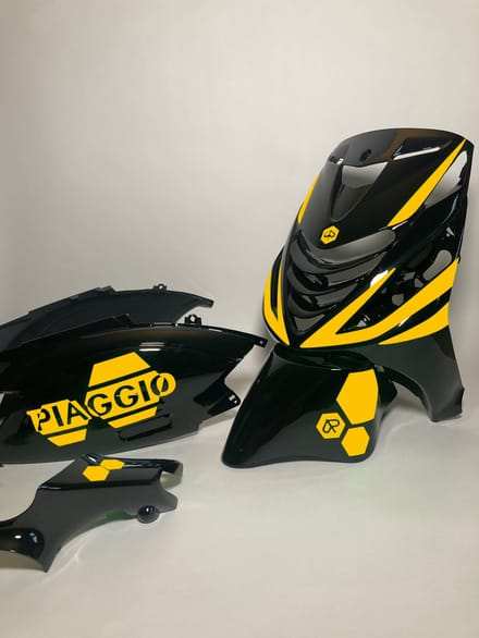 Piaggio Zip Stickerset - Hexa - Geel