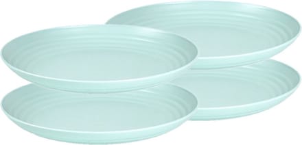 Plasticforte Rond bord/camping bord - Set van 4x stuks - D25 cm - mintgroen - kunststof