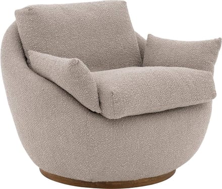 Goossens Fauteuil Lazy - Stof - Bruin
