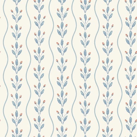 Boråstapeter Vliesbehang 7779 - Adorn - Botanisch Blauw - 53cm x 10.05m