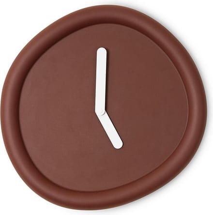 Ronde Klok Dieprood / Round Clock Deepred - Design klok Werkwaardig