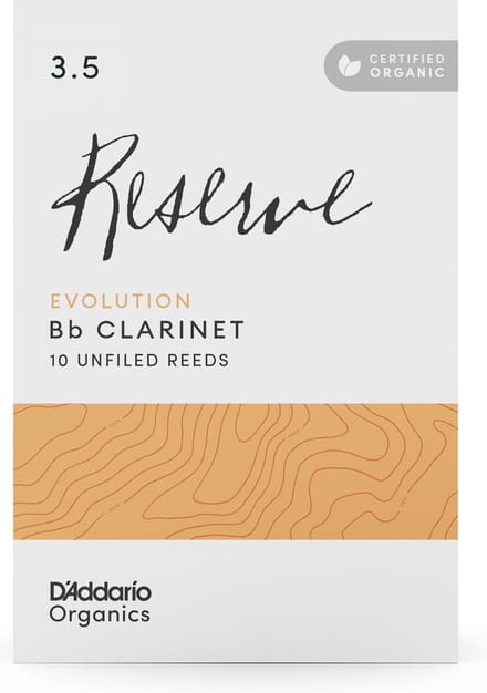 D'Addario Woodwinds Organic Reserve Classic Bb Clarinet Reeds 3.5 | 10 stuks