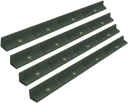 4,8 m flexibele gazonrand - 4x1,2 m - groen - rubber