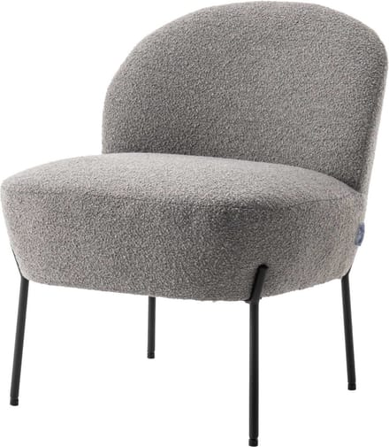 Fauteuil Jolien Steel - Teddy - Zithoogte 44 cm - Zitdiepte 48 cm