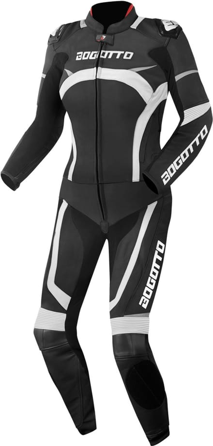 Bogotto Misano Dames Zwart Wit 2-Delig Motorpak - Racepak