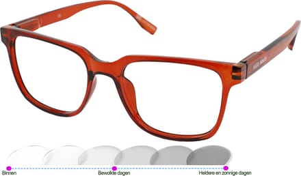 Leesbril Vista Bonita Cubo Photochromic-Terra Cotta-+1.50