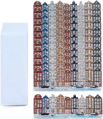 Kerstkaarten - 12 Stuks - 8 x 22.5 cm – Luxe Kaarten - K-182