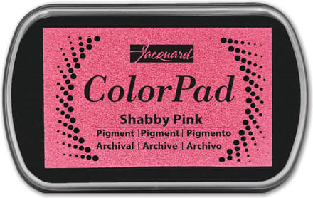 Jacquard inktkussen pigment Shabby Pink - langzaam drogend voor knutselen.