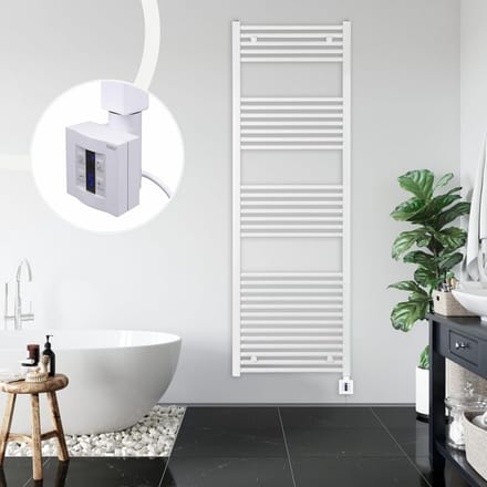 Elektrische Rechte Handdoekradiator Wit – Diverse Maten Beschikbaar