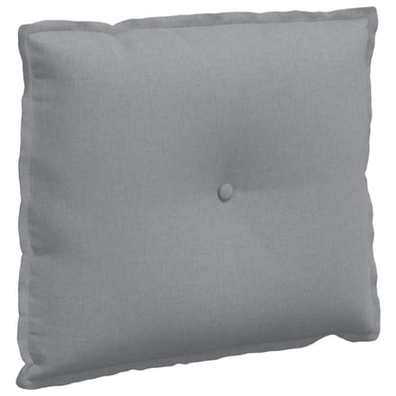 vidaXL - Rugkussen - Lichtgrijs - 60 - x - 50 - x - 19 - cm - Stof