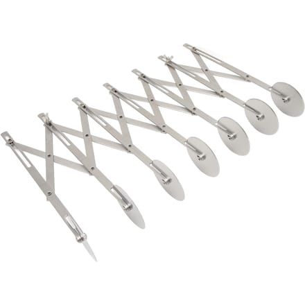 7 Wielen Gebakssnijder Roller Roestvrij Staal Multifunctioneel Verstelbare Breedte Multi Wielen Deeg white