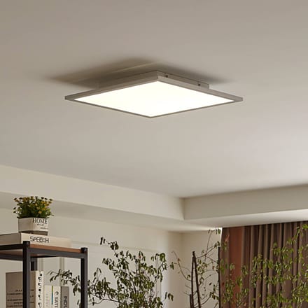 Lindby LED paneel Livel, 4000K, 40 cm x 40 cm, zilver, metaal
