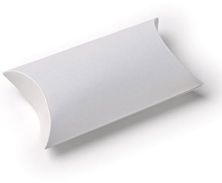 ARTYFETES - 10 witte parelmoeren kartonnen doosjes bruiloft doop