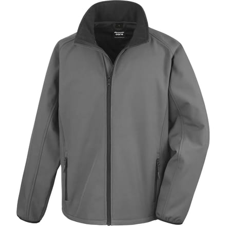 Result Printable Soft Shell Jacket RT231 - CHARCOAL/BLACK - 4XL