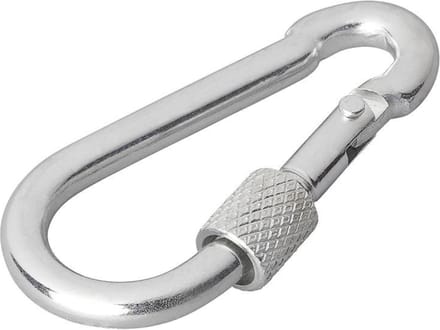 ProPlus Karabijnhaak met schroefsluiting - Metaal - Ø 6 x 60 mm - Chroom
