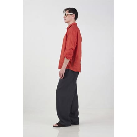 Heren Oversized Linnen Overhemd