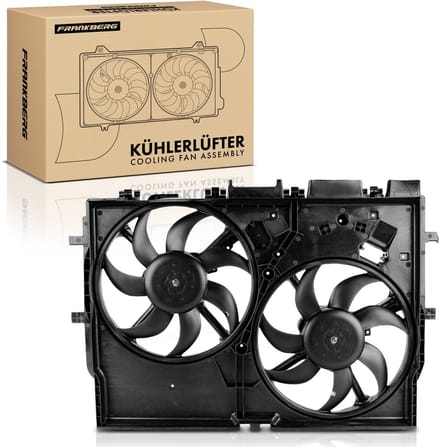 Frankberg 1x Motorradiator dubbelventilator