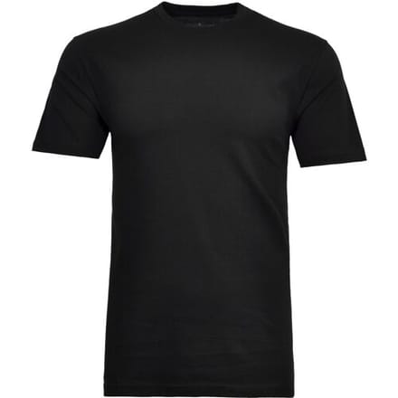 Ragman T-Shirt Uni Round Neck Single Jersey Zwart / male