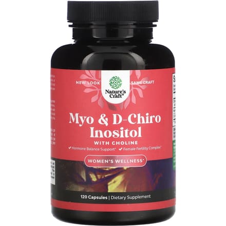 Myo & D-Chiro Inositol avec Choline, 120 Gélules