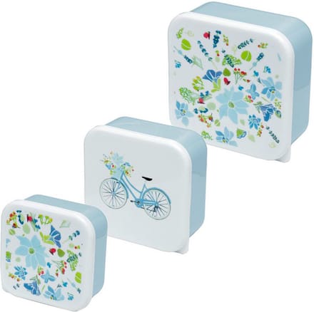 set van 3 lunchboxen lavendel garden
